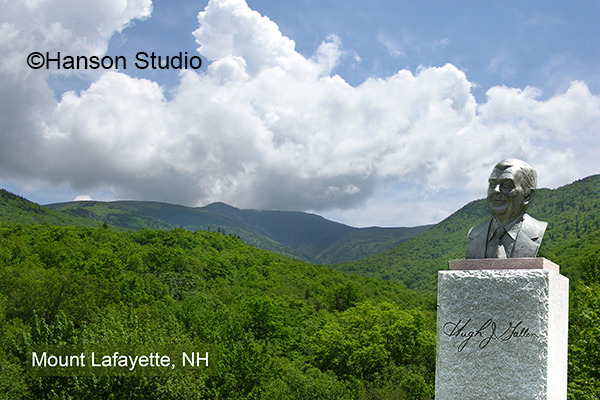Franconia Notch, NH - Mt. Lafayette and Hugh Gallen Monument